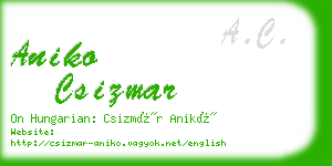 aniko csizmar business card